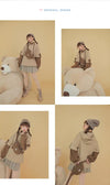Cute Bear Hoodie With Pouch